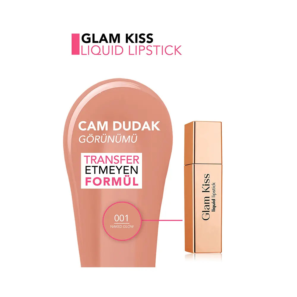 Flormar Glam Kiss Lipstick 001 Naked Glow 3g