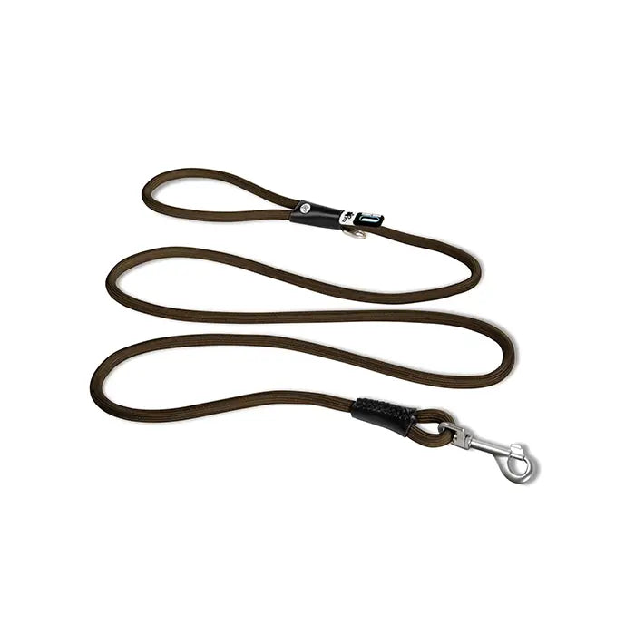 Curli Stretch Comfort Dog Leash Shock Absorbing Brown Large