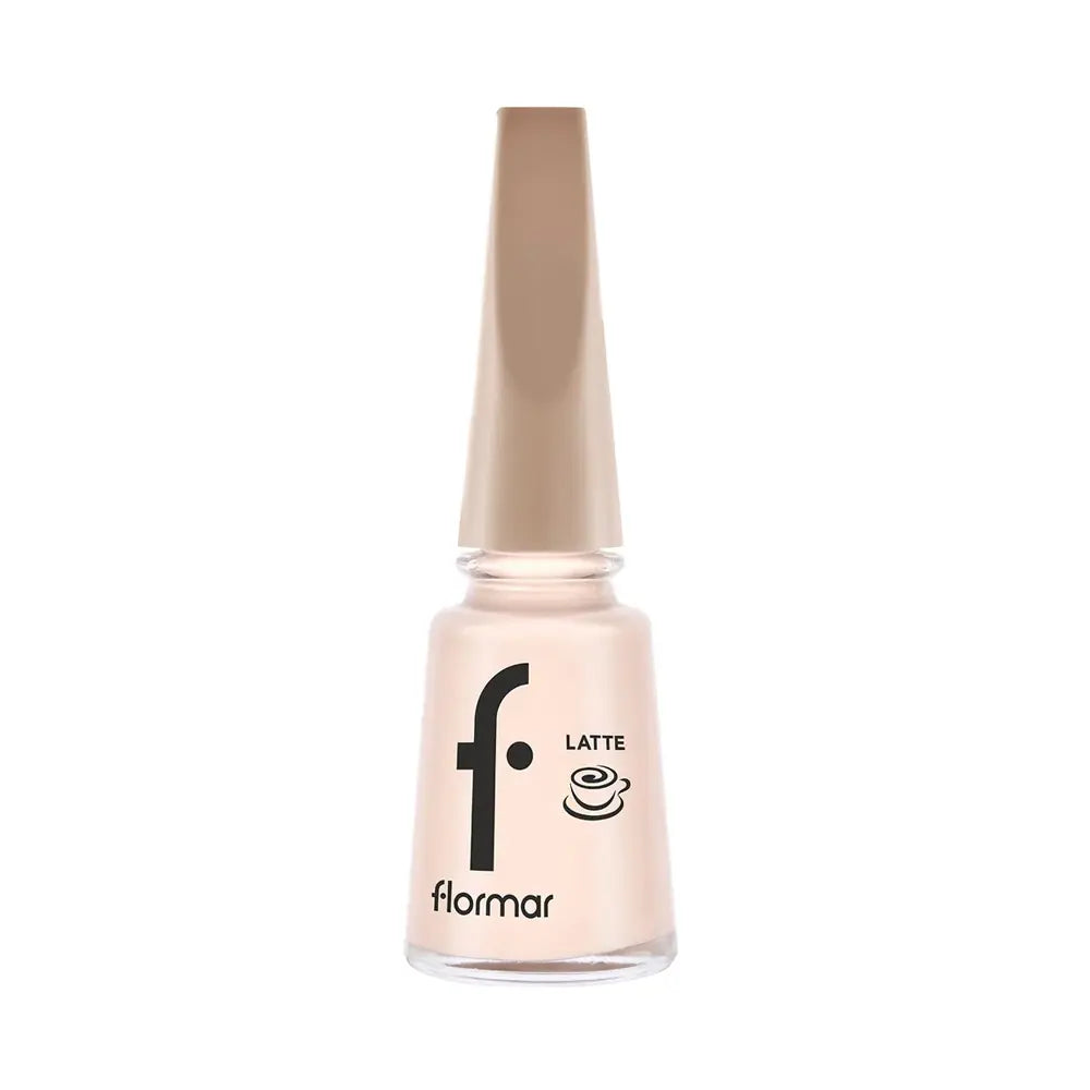 Flormar Latte Glossy Nail Polish 001 Vanilla Cream