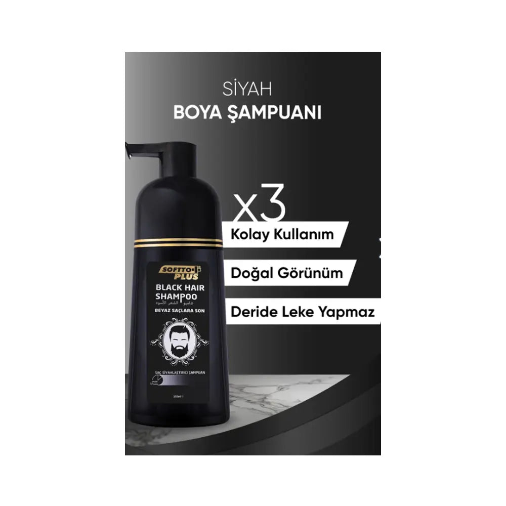 Softto Plus Black Hair Shampoo for Vibrant Dark Tones 350 ml