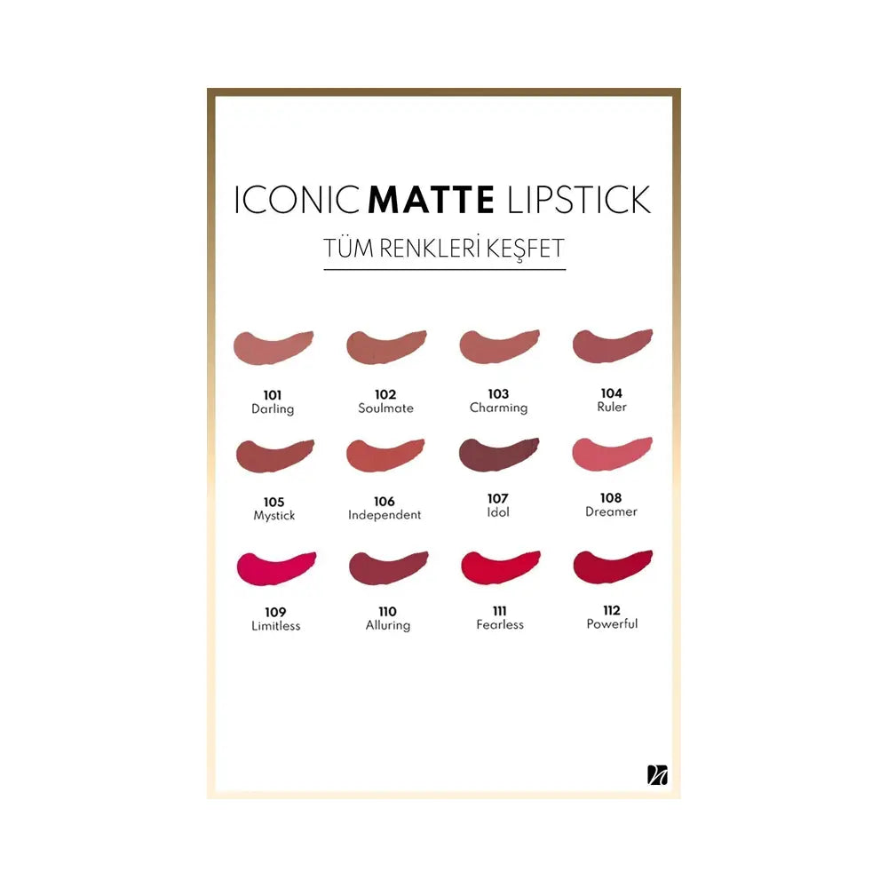 Note Iconic Matte Lipstick in 106 Independent - Velvet Finish