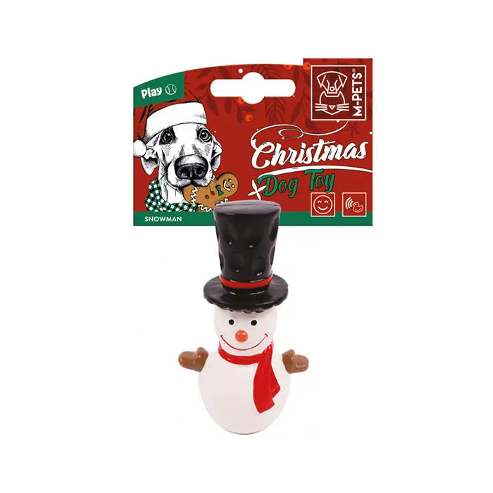 M-Pets Christmas Snowman Dog Toy Holiday Plush 1 Count
