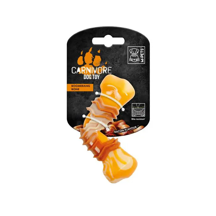 M-Pets Carnivore Boomerang Bacon Scented Dog Toy Small