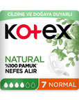 Kotex Natural Ultra Normal Pads with Cotton 7 Count