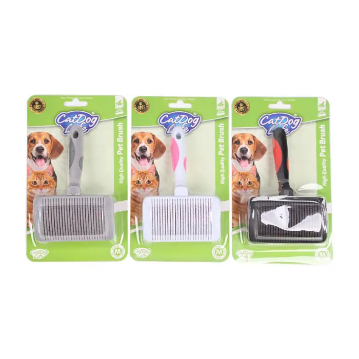 Cat&Dog Life Fine Bristle Self-Cleaning Pet Brush Medium