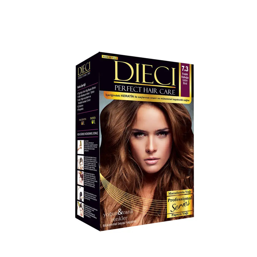 Dieci Perfect Kit Hair Color 7-3 Hazelnut for Vibrant Shine