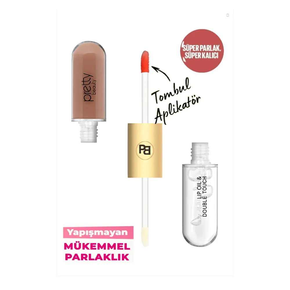 Pretty Double Touch Lipgloss 02 - High-Shine Liquid Lip Gloss