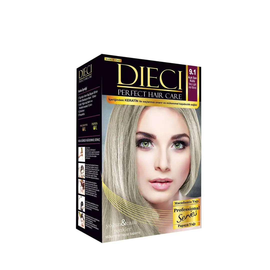 Dieci Perfect Kit 9-1 Light Ash Blonde Hair Dye