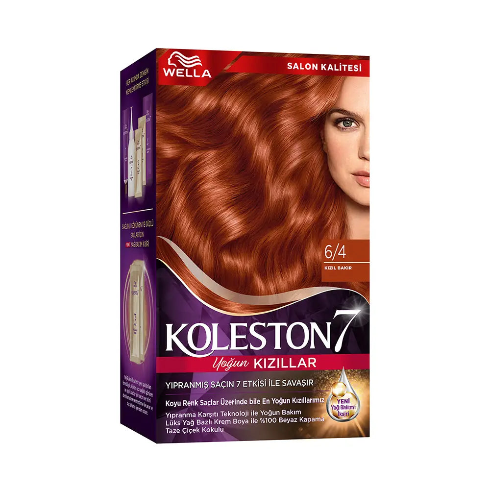 Wella Koleston 6/4 Permanent Hair Color Kit Red Copper