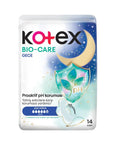 Kotex Bio-Care Quadro Night Sanitary Pads for Heavy Flow 14 Count