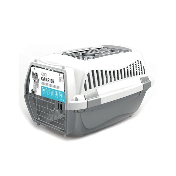 M-Pets Giro Pet Carrier Small Beige & White for Cats and Dogs
