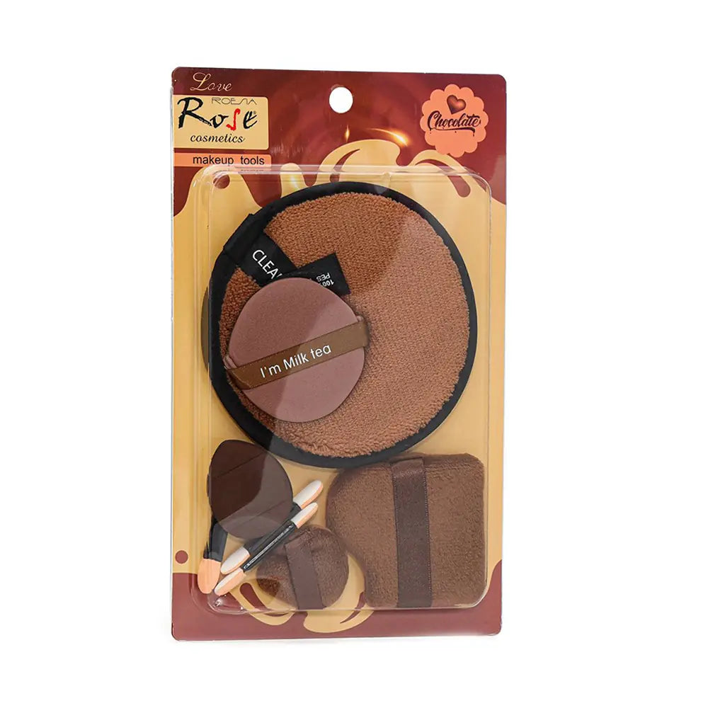 Rose Chocolate Makeup Sponge Set RF101 - 3 Pcs