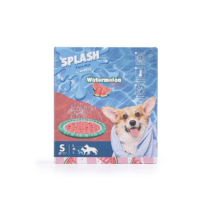 M-Pets Splash Aqua Mat Watermelon Sprinkler Play Pool 100cm