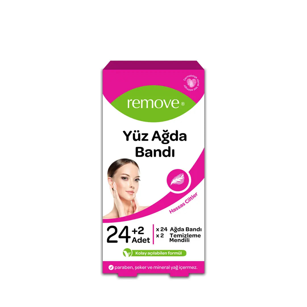 Remove Sensitive Skin Face Wax Strips for Hair Removal 24-Pack