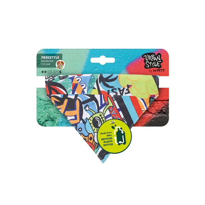 M-Pets Urban Style Freestyle Bandana Collar for Small Dogs