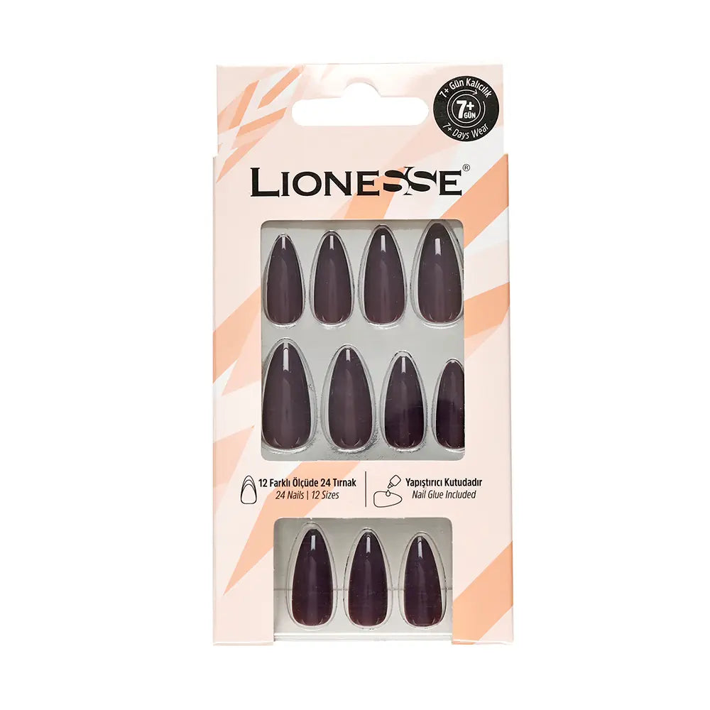Lionesse Purple Press-On False Nails 24-Pack