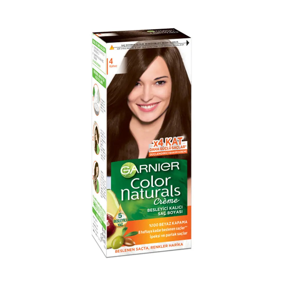 Garnier Color Naturals 4 Dark Brown Nourishing Hair Color