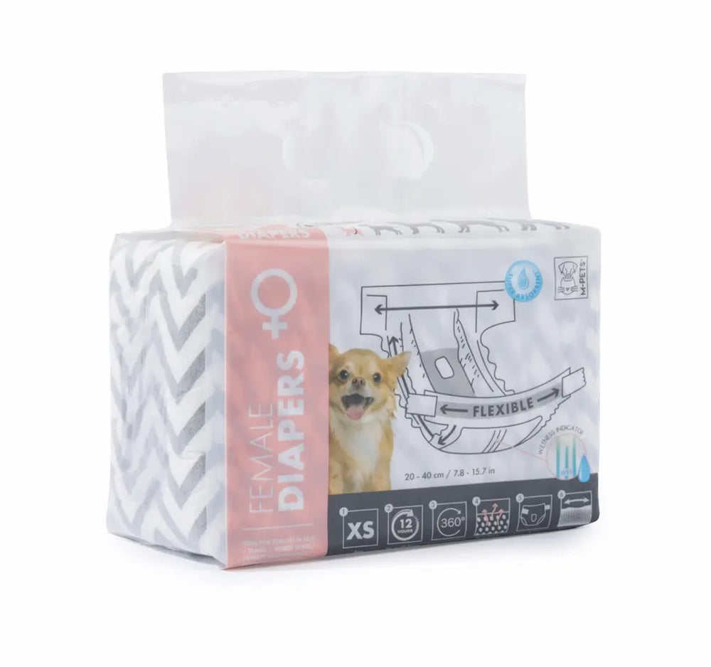 M-Pets Diapers Female Dog Diapers 10 Pack