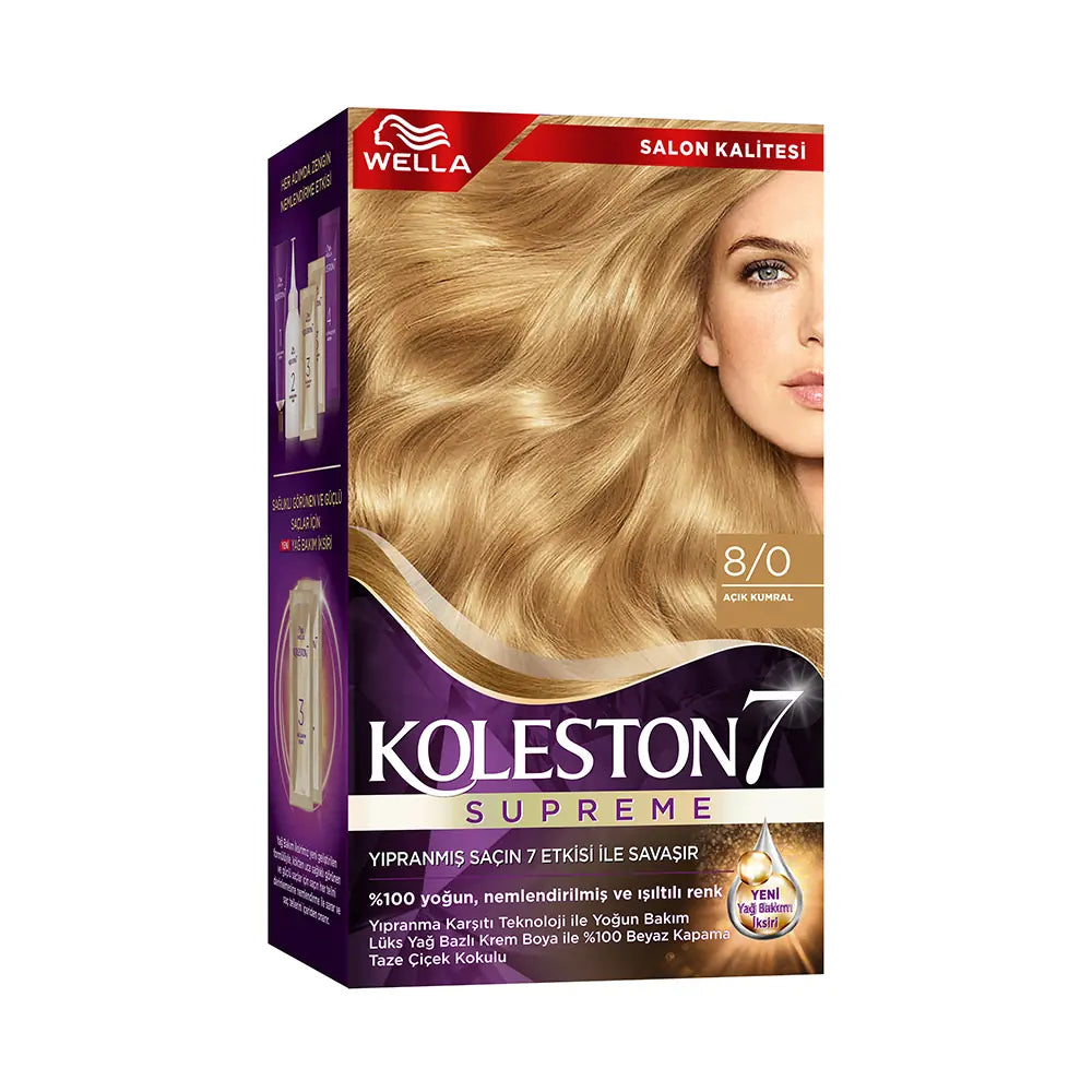 Wella Koleston 8/0 Light Blonde Permanent Hair Color Kit