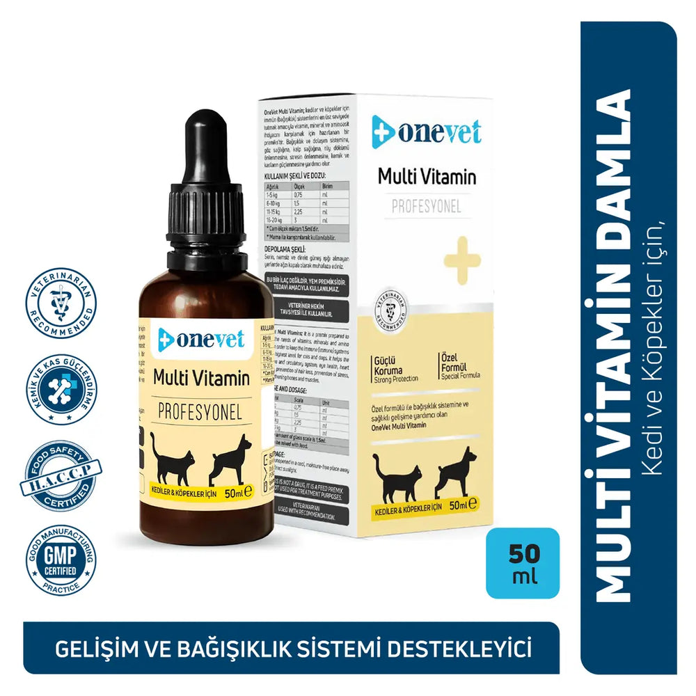 Onevet Multi Vitamin Immune & Growth Support Drops for Pets 30ml
