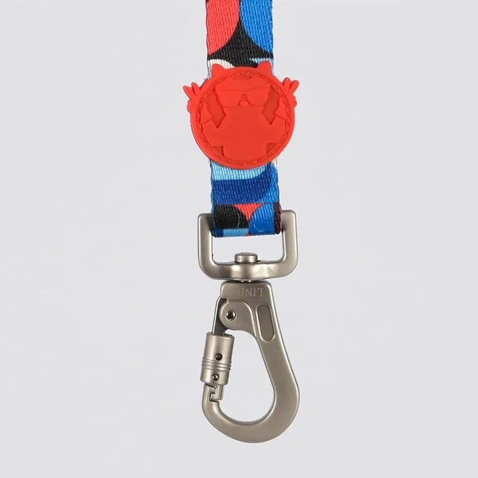 Lindo Red Line Dog Leash Durable Nylon Medium 20mm x 120cm