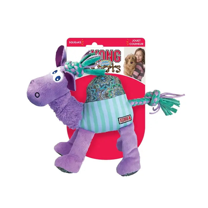 KONG Knots Carnival Camel Plush Rope Dog Toy Purple 25cm