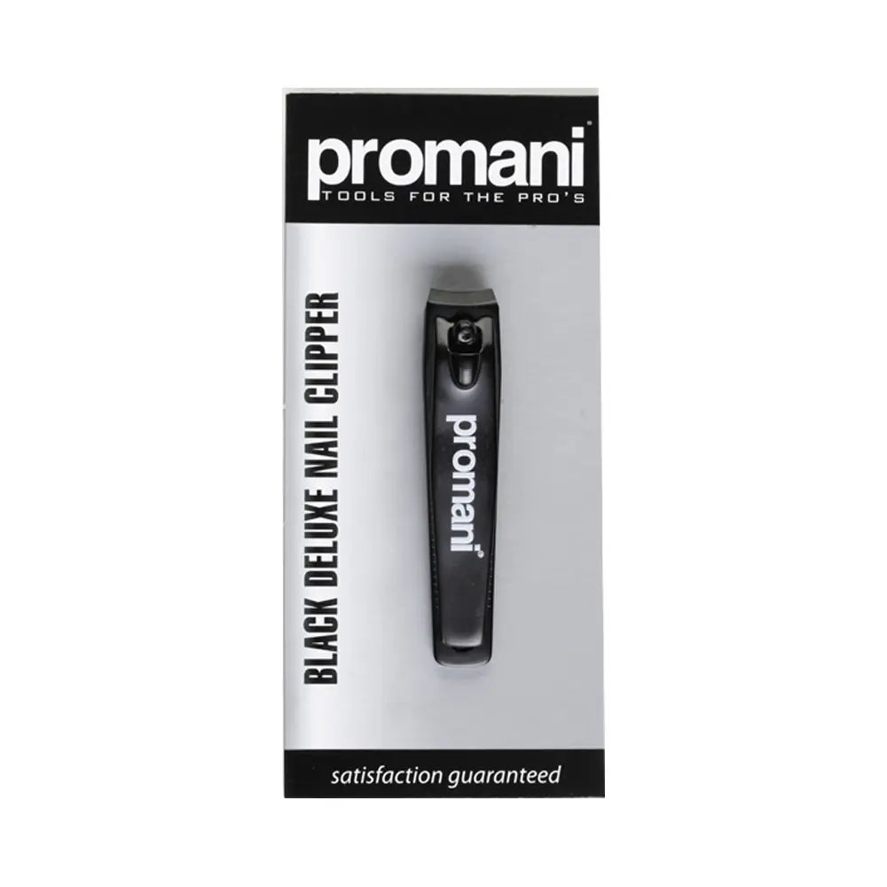 Promani PR-110 Deluxe Black Nail Clipper for Clean Cuts