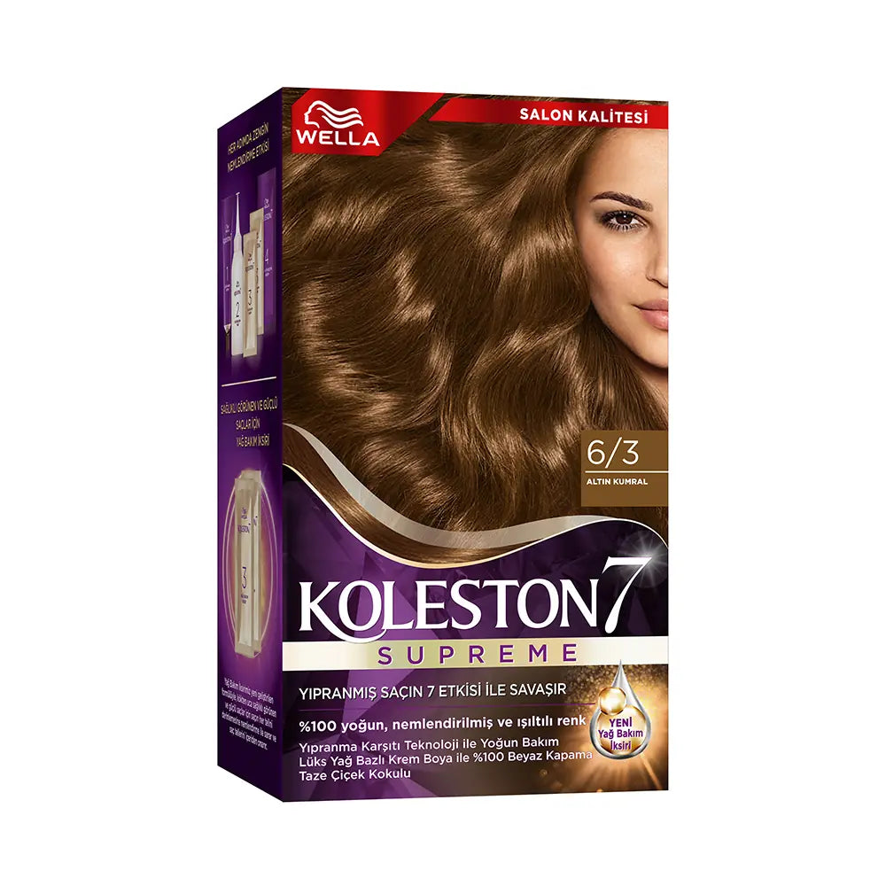 Wella Koleston 6/3 Golden Dark Blonde Permanent Hair Dye Kit