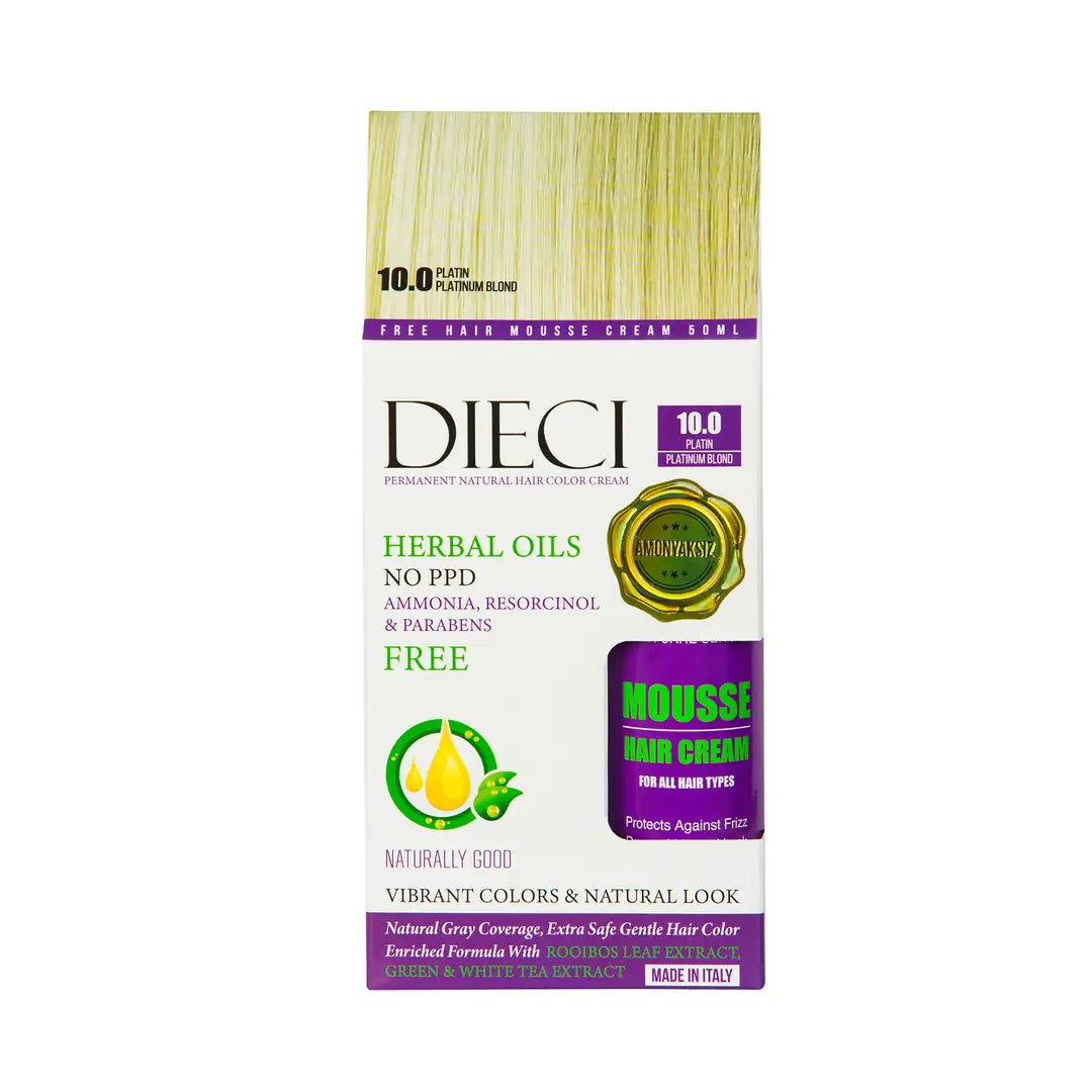 Dieci Herbal Oil Ammonia-Free Hair Color 10.00 Platinum