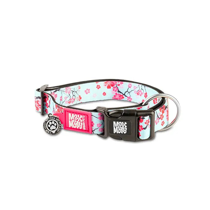 Max & Molly Cherry Bloom Smart ID Dog Collar Large