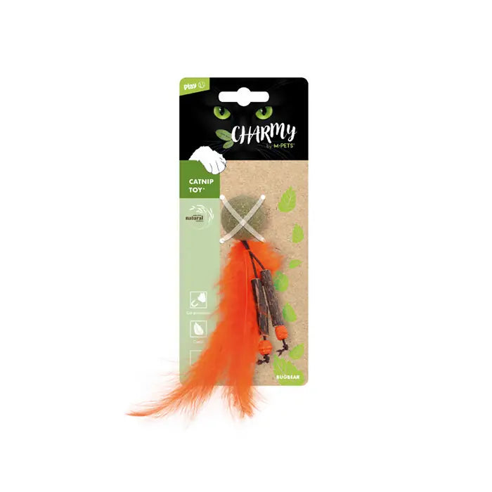 M-Pets Charmy Bugbear Catnip Cat Toy Orange 1 Count
