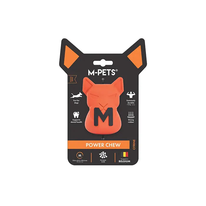M-Pets Power Chew Rubber Dog Toy Citrine Medium