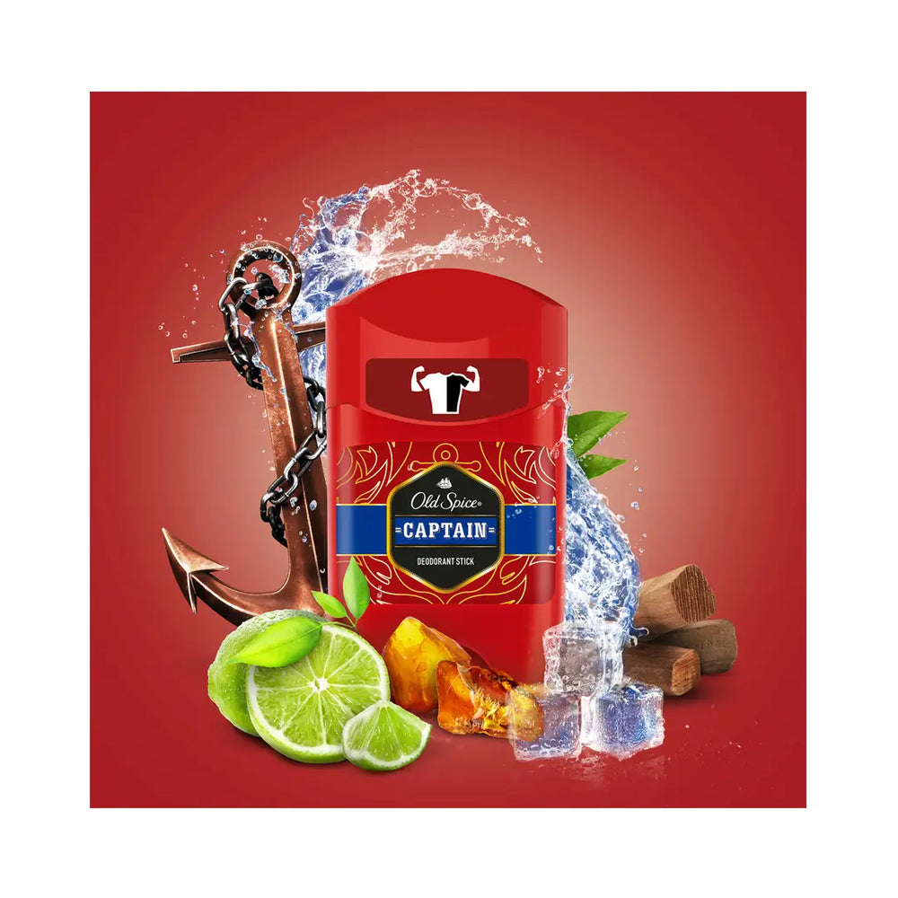 Old Spice Captain Deodorant Stick Long Lasting Freshness 50 ml