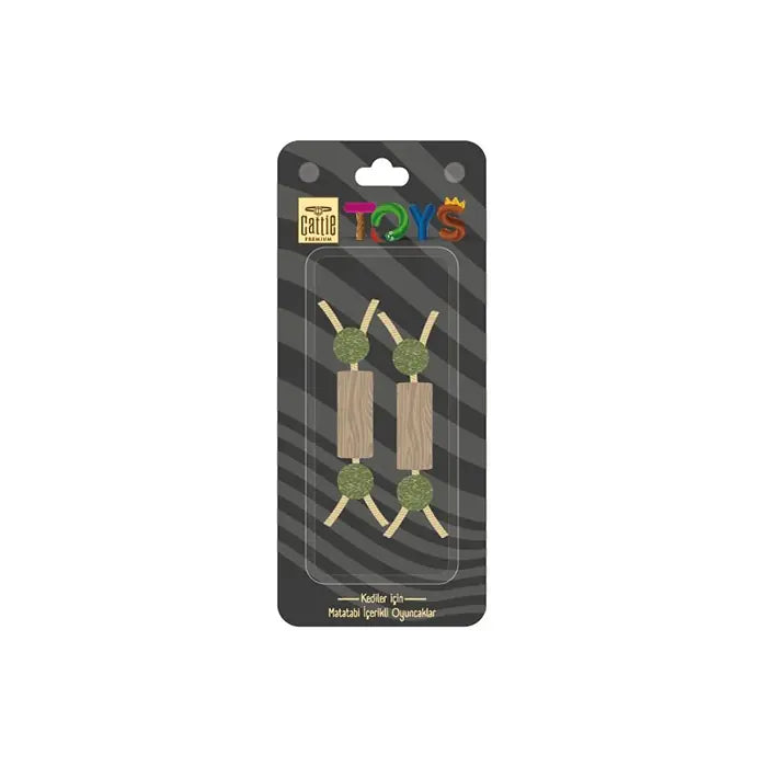 Cattie Matatabi Infused Dumbbell Cat Toy Sticks 2 Count