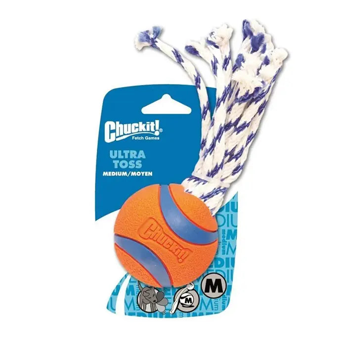 Chuckit Ultra Toss Tassels Dog Toy Ball Medium Size