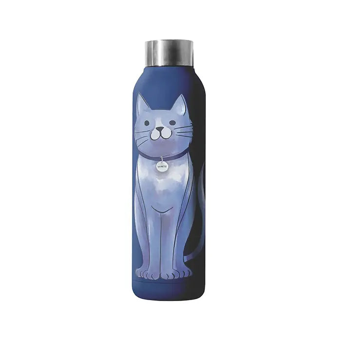 M-Pets Petjoy Purrfect Moonpie Insulated Thermos Blue 500 ml