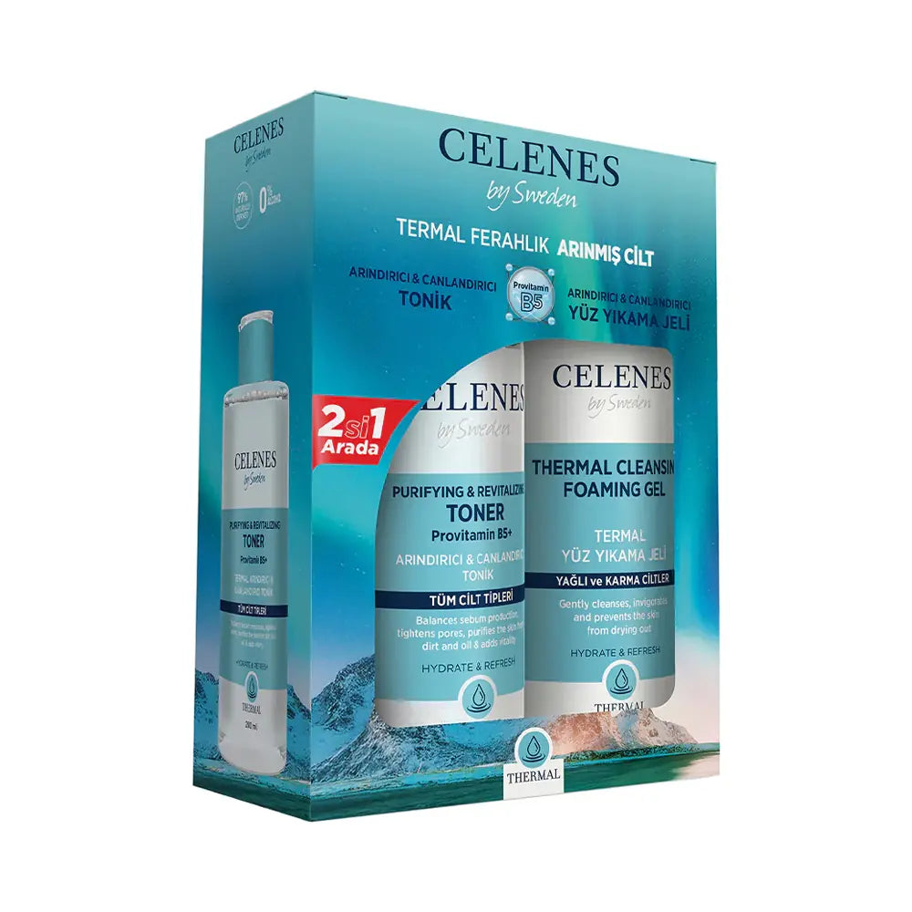 Celenes Thermal Cleansing Gel & Purifying Tonic Set