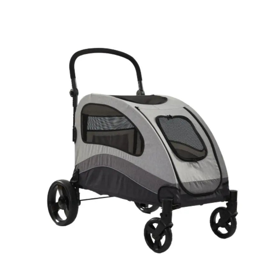 Tommy Large Pet Stroller with 60kg Capacity in Grey 90x73x108 cm