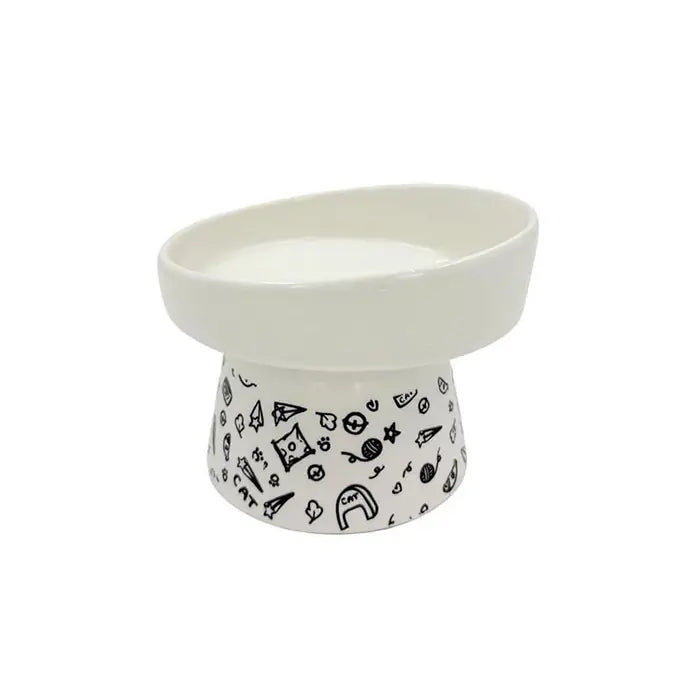 Sampaws Patterned Elevated Pet Bowl for Comfortable Feeding No:1