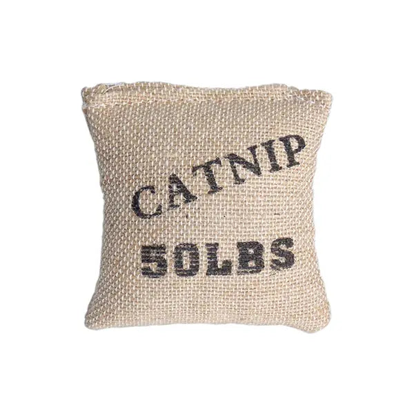 Eastland Catnip Burlap Cat Toy with Natural Sack Fabric 9x9 cm