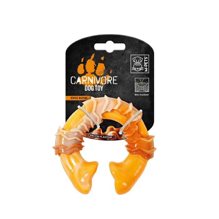 M-Pets Carnivore Ring Bone Bacon Scented Dog Toy