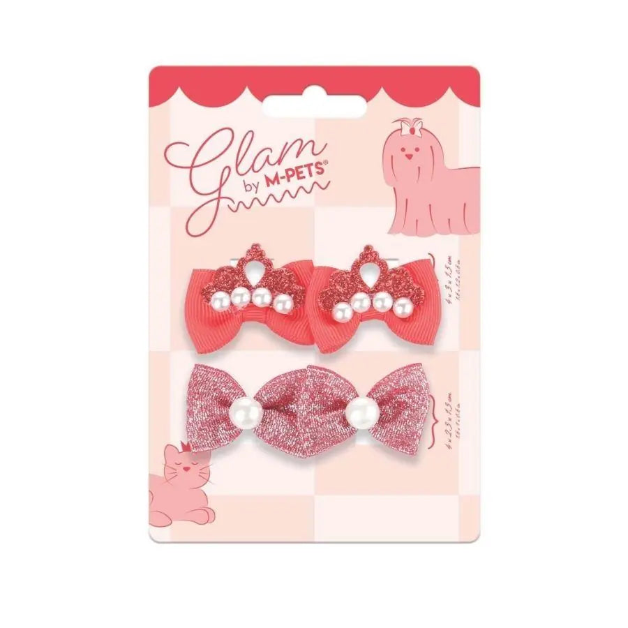 M-Pets Glam Bow Accessory Clip for Cats and Dogs 1 pc