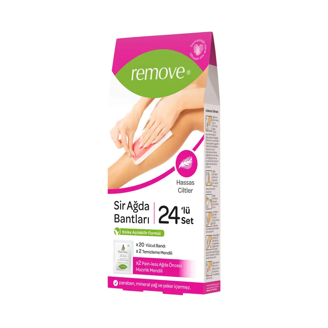 Remove Wax Strips for Sensitive Skin 24-Count
