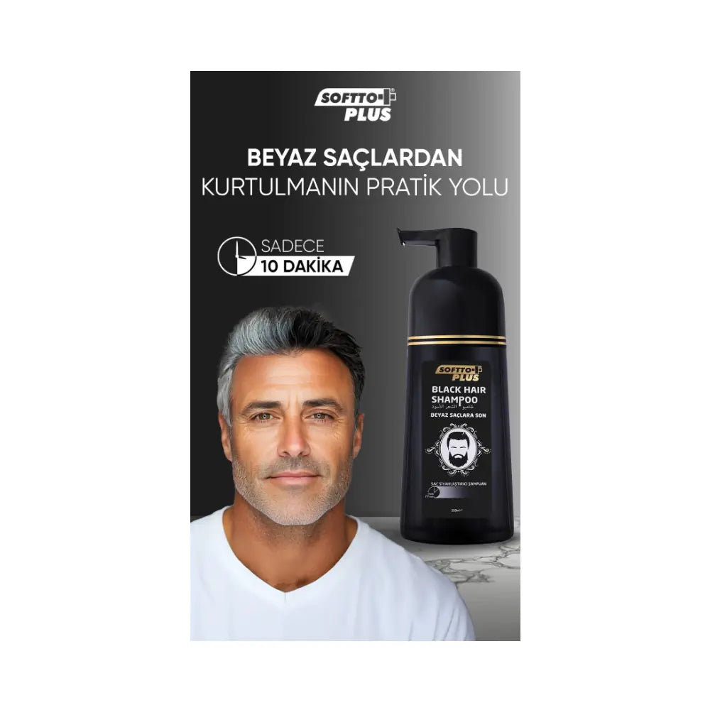 Softto Plus Black Hair Shampoo for Vibrant Dark Tones 350 ml