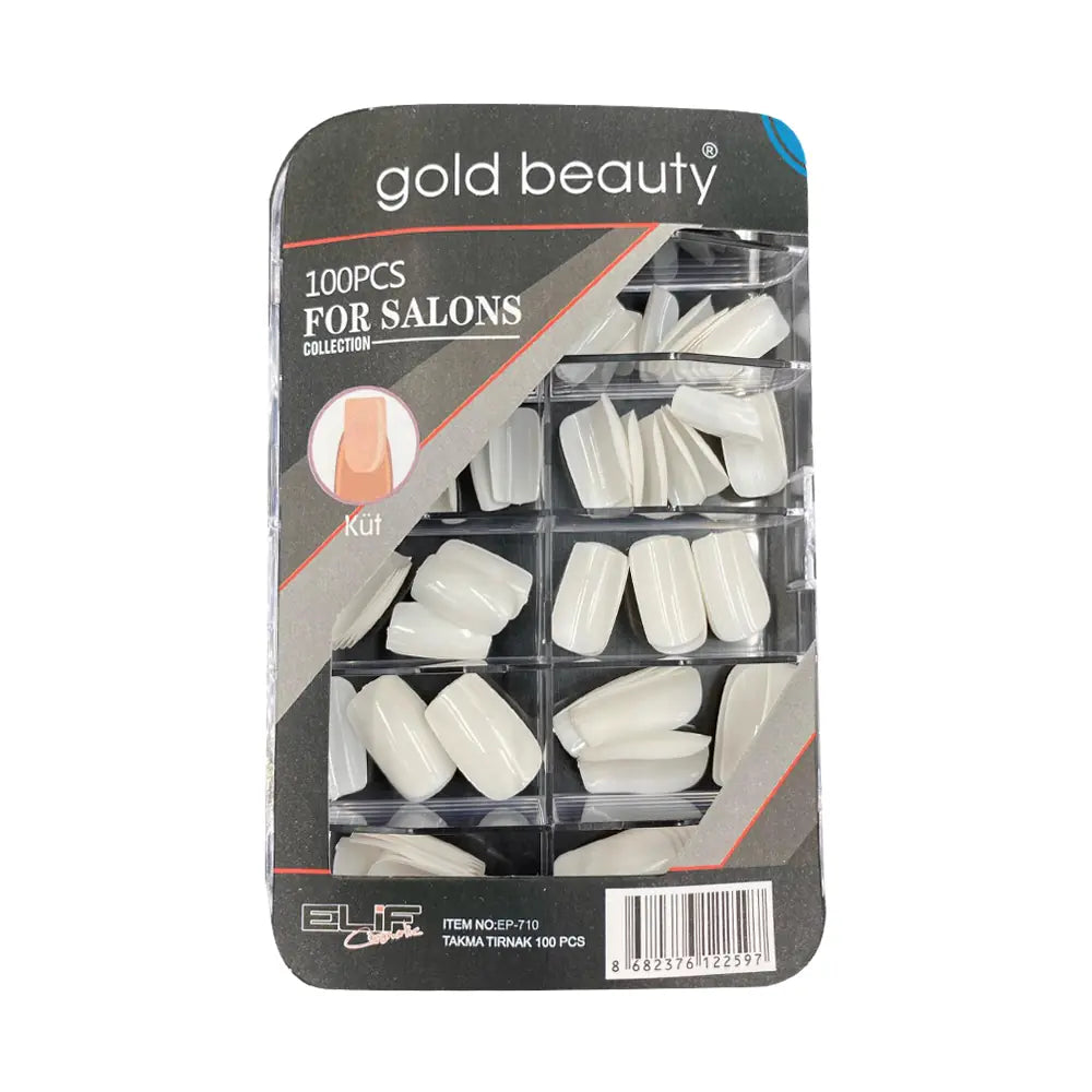 Gold Beauty 100-Piece False Nail Tips Style EP-710