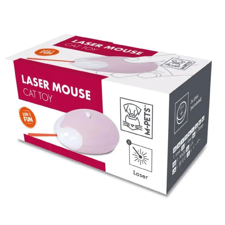 M-Pets Laser Mouse Cat Toy Pink Interactive Play 1 Count