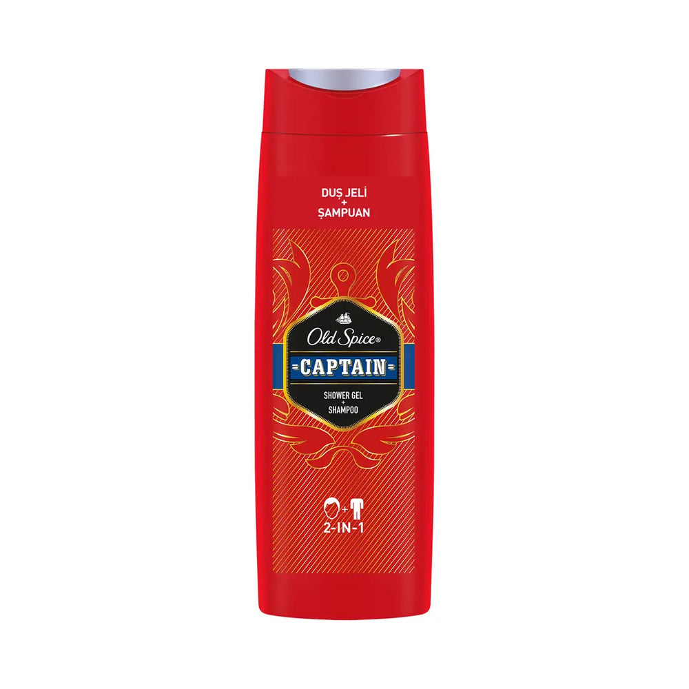 Old Spice Captain Shower Gel & Shampoo for Freshness 400ml