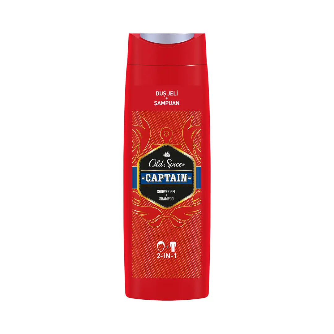 Old Spice Captain Shower Gel &amp; Shampoo for Freshness 400ml