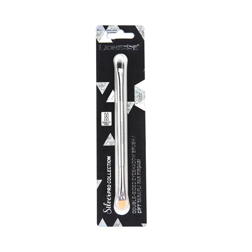 Lionesse Silver Double-Sided Eyeshadow Brush 5136