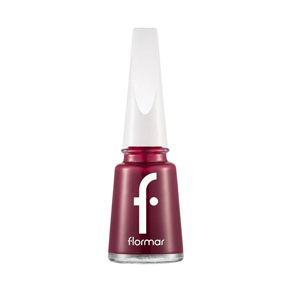 Flormar Nail Enamel High-Pigment Glossy Nail Polish 075 Baroque Bordeaux